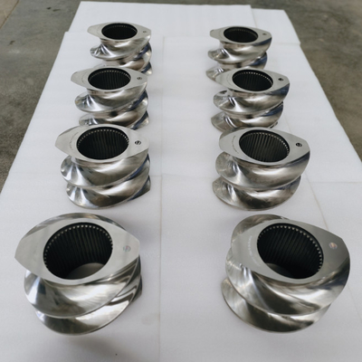 High Wear Twin Plastic Extruder Screw Elements With Vacuum quenching Treatment Single Flight Shovel Segments (Điều kiện vít hai loại nhựa đúc cao với xử lý dập chân không)