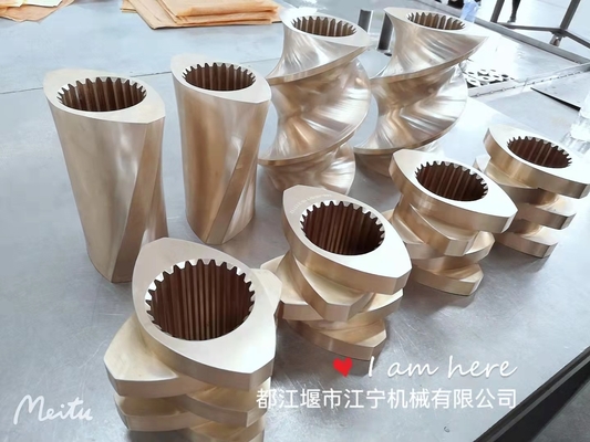 SUS440C Bộ phận máy ép vít hai vít Các phân đoạn vít cho kỹ thuật nhựa