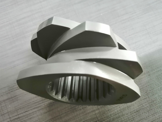 High Wear Twin Plastic Extruder Screw Elements With Vacuum quenching Treatment Single Flight Shovel Segments (Điều kiện vít hai loại nhựa đúc cao với xử lý dập chân không)
