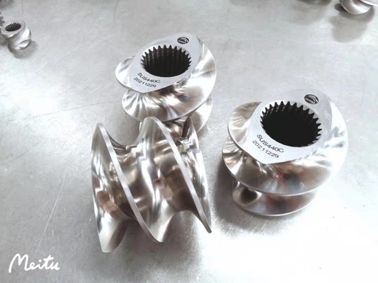Các bộ phận trục vít máy đùn ZSE110 Nguyên liệu SUS440C cho máy đùn thức ăn cho cá / đồ ăn nhẹ