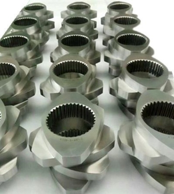 High Wear Twin Plastic Extruder Screw Elements With Vacuum quenching Treatment Single Flight Shovel Segments (Điều kiện vít hai loại nhựa đúc cao với xử lý dập chân không)
