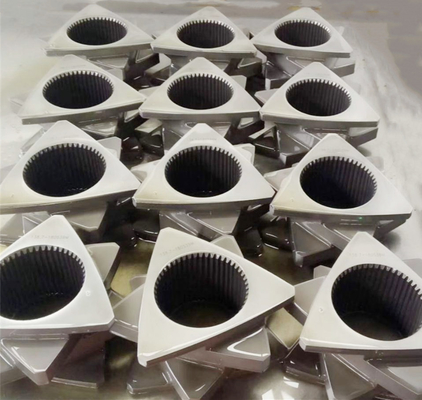 High Wear Twin Plastic Extruder Screw Elements With Vacuum quenching Treatment Single Flight Shovel Segments (Điều kiện vít hai loại nhựa đúc cao với xử lý dập chân không)