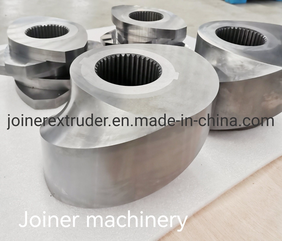Hiệu quả Kháng mòn Xẻo truyền Twin Screw Extruders Phần Vòng trục Các yếu tố vít cho thực phẩm thổi