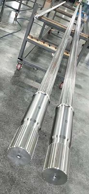 Mô-men xoắn cao Đường kính lớn Involute Spline Trục máy đùn trục vít đôi được sử dụng trong ngành công nghiệp hóa dầu